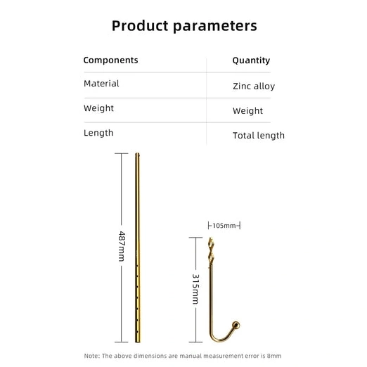 3867 LOCKINK AllNight Anal Set Hook Adjustable Golden 1218